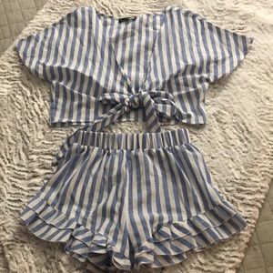 Two Piece Striped Set